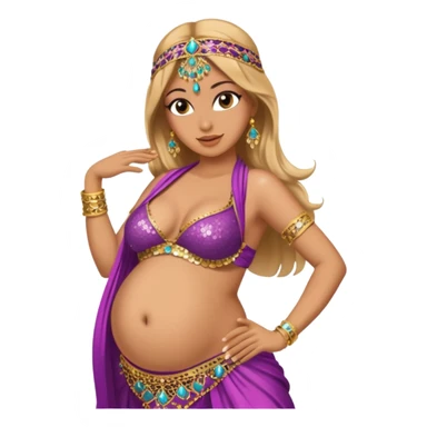 pregnant bellydancer  sticker