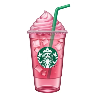 pink iced tea Starbucks drink sticker