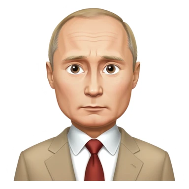 Vladimir Putin portrait with stern expression sticker