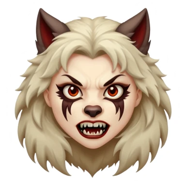 woman werewolf sticker