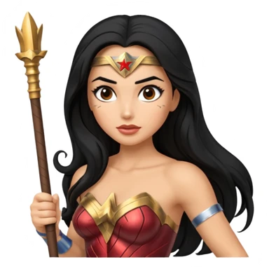 Wonder Woman holding baton sticker