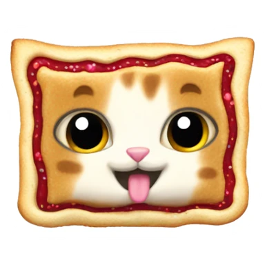 A cat with a poptart body sticker