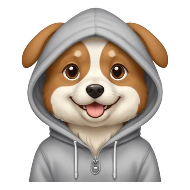 A dog wear a hoodie  sticker