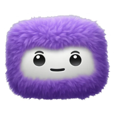 Fluffy purple pillow sticker