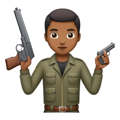 person with a gun sticker