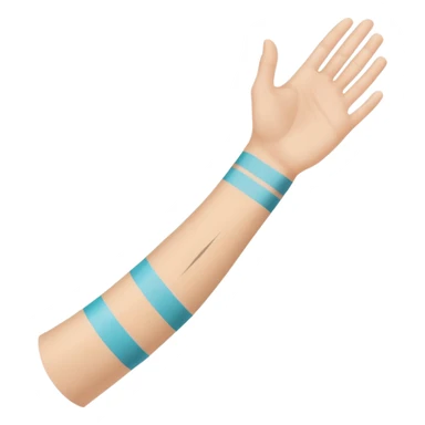 forearm with kinesio tape (physiotherapy)  sticker