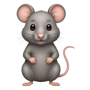 rat with black mustache sticker