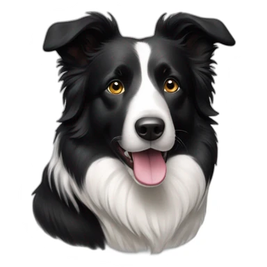 black-and-white-smoothe-coat-border-collie sticker