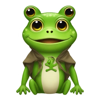 frog in a cat costume  sticker