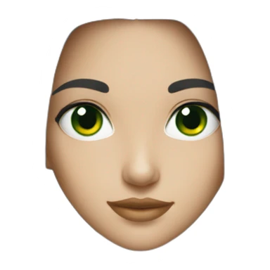 A handsome girl with green eyes and black hair sticker