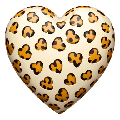 animal print heart sticker