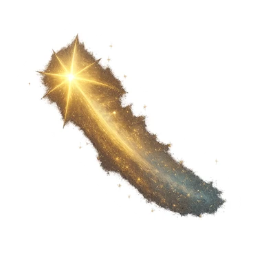 sparkling shooting star sticker
