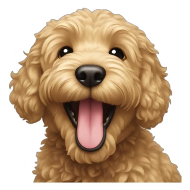 goldendoodle laughing sticker