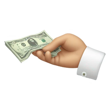 hand wait receive money, debt  sticker