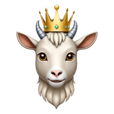 Robotic Goat w/ a kings crown on sticker