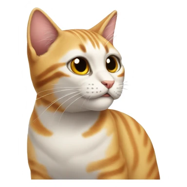 gato atigrado con moño sticker