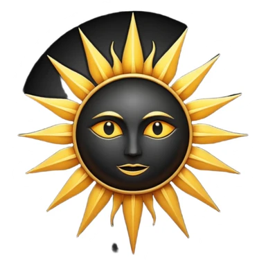 Gothic sun without face sticker
