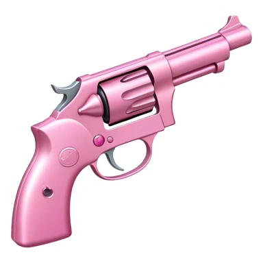 Pink gun with a bow around the trigger sticker