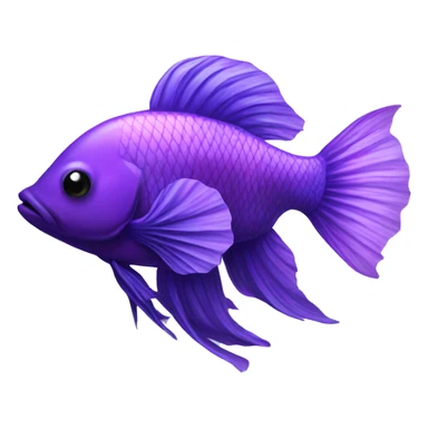 purple beta fish sticker
