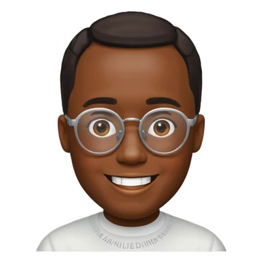 diddy with glasses but white skintone sticker