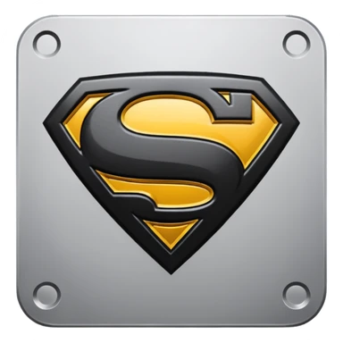 Superman Symbol Man of Steel black sticker