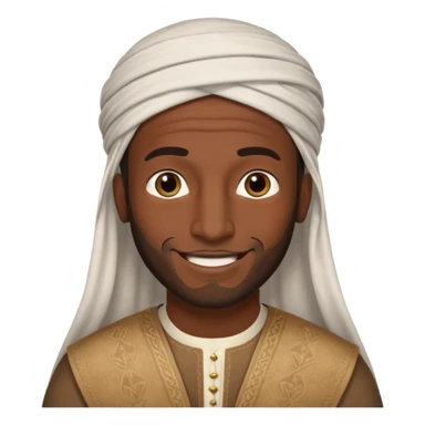 boaz - arab man from the bible no headdress  sticker