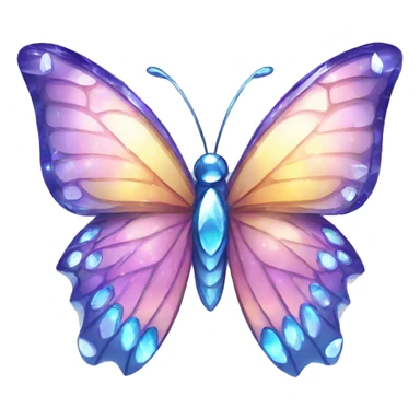 Shiny sparkly Crystal glass butterfly sticker