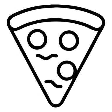 outlined slice of pizza icon sticker