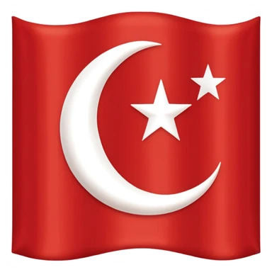 create an ottoman empire flag emoji. the shape of flag is like usual flag emojis alright sticker
