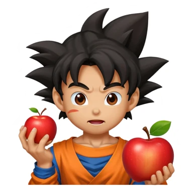 combine a fruit and goku sticker