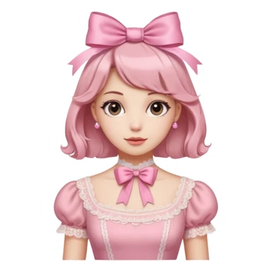 Coquette aesthetic pink sticker