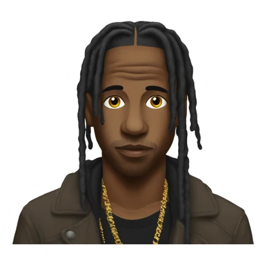 Travis Scott with dreads sticker