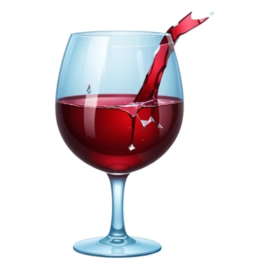 spilled wine glass sticker