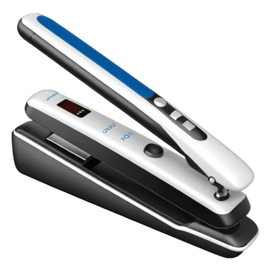 White color Hair straightener sticker