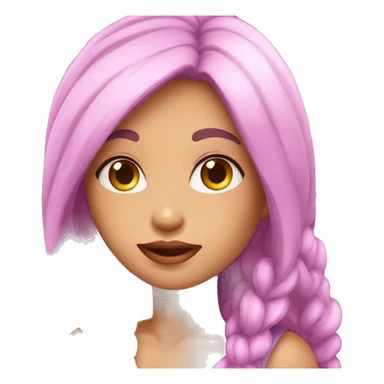 Menina cacheado jogando beijo sticker