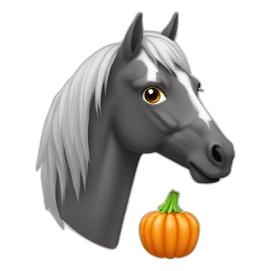 cheval qui mange une carotte sticker