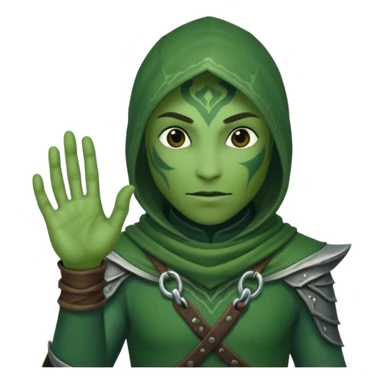 green magical thief hand from Skyrim sticker