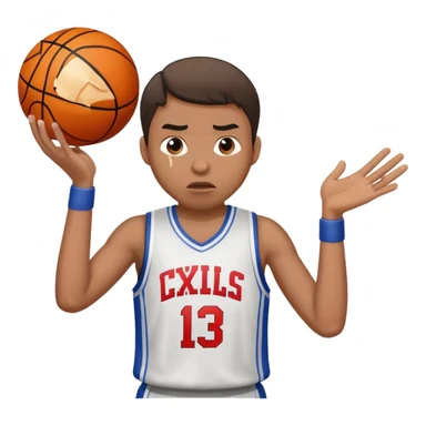 a person shooting a basketball and missing sticker