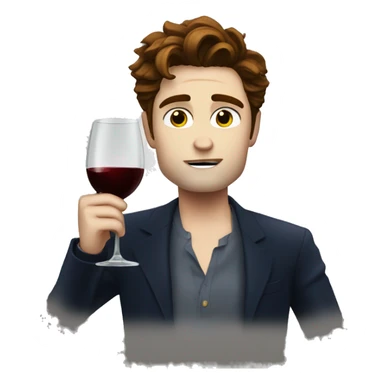 edward cullen drinking wine sticker