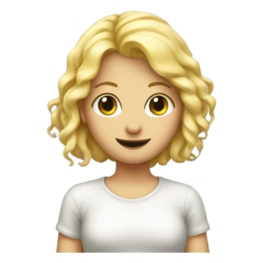 Blond haired girl with the body of a worm sticker