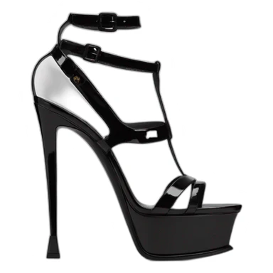 Ysl heel sandal TRIBUTE PLATFORM SANDAL black PATENT LEATHER sticker