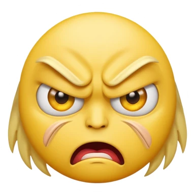 angry face emoji which is also rolling it's eyes sticker