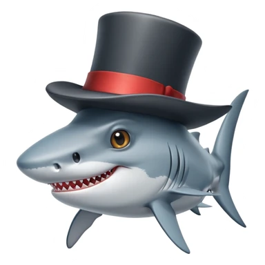 silindir şapkalı köpekbalığı sticker