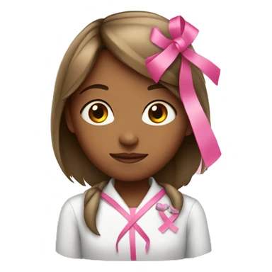 Girl with pink ribbon  sticker