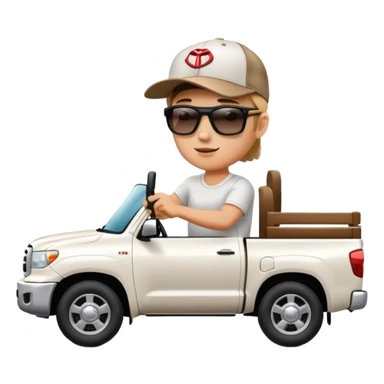 White Toyota tundra truck and somebody is driving to the beach sticker