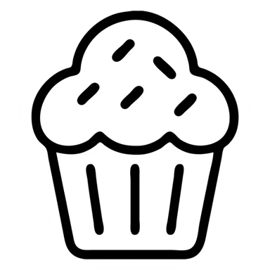 cupcake with pink icing and sprinkles sticker