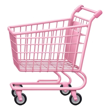 light pink shopping cart sticker