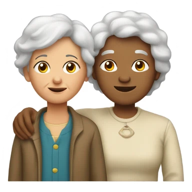 A grandmother with her boy sticker