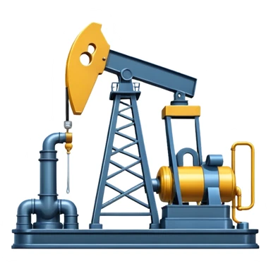 oil pumping station steel shiny sticker