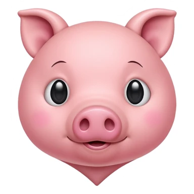 A cute piggy heart sticker